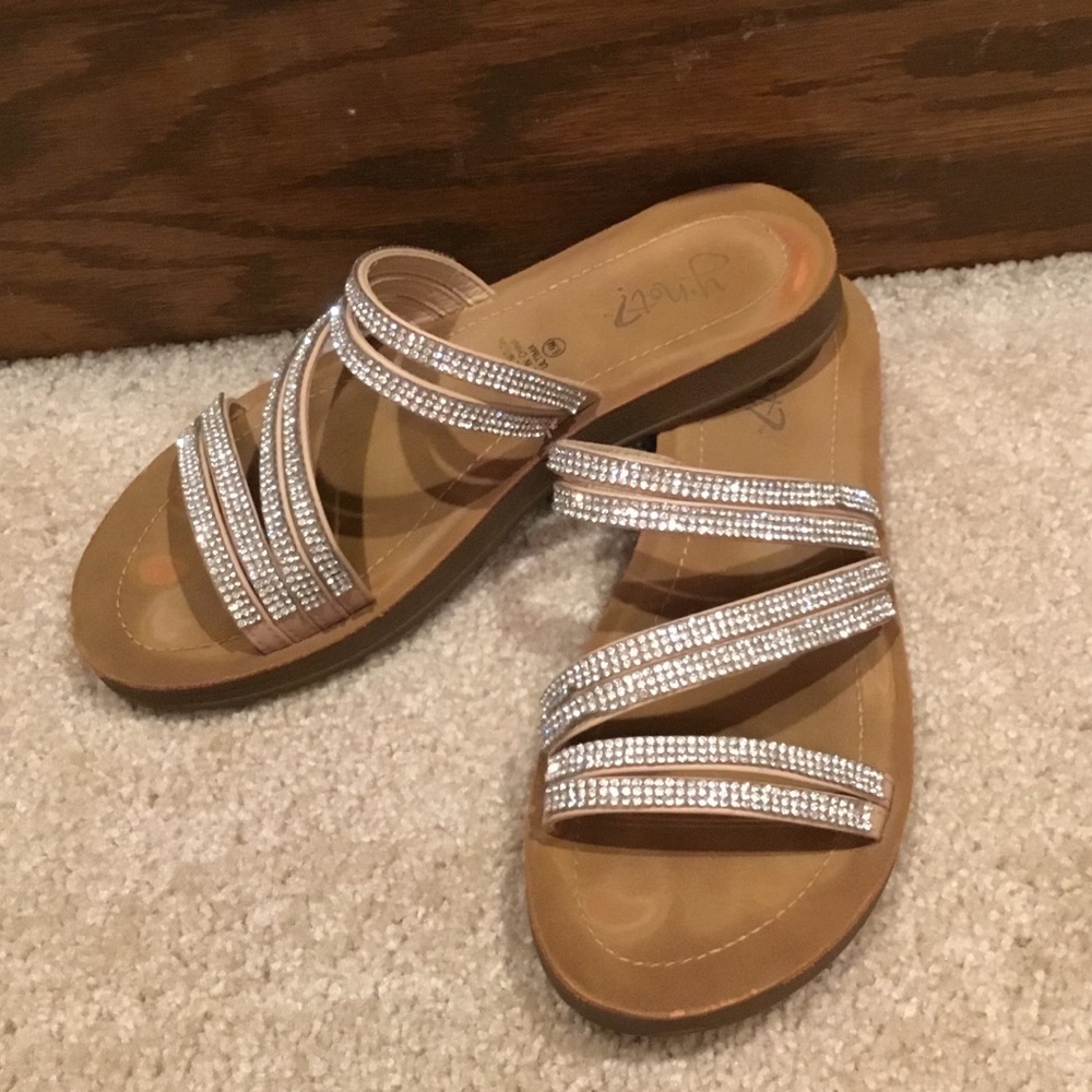 Y Not? Rhinestone Sandals - Picture 2 of 10